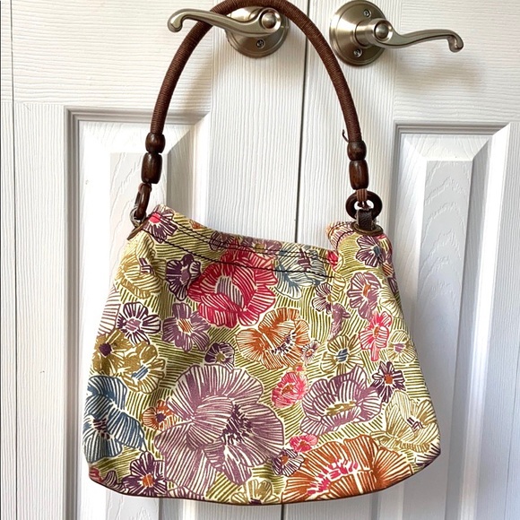 Fossil Floral Canvas Shoulder Bag - Picture 2 of 12